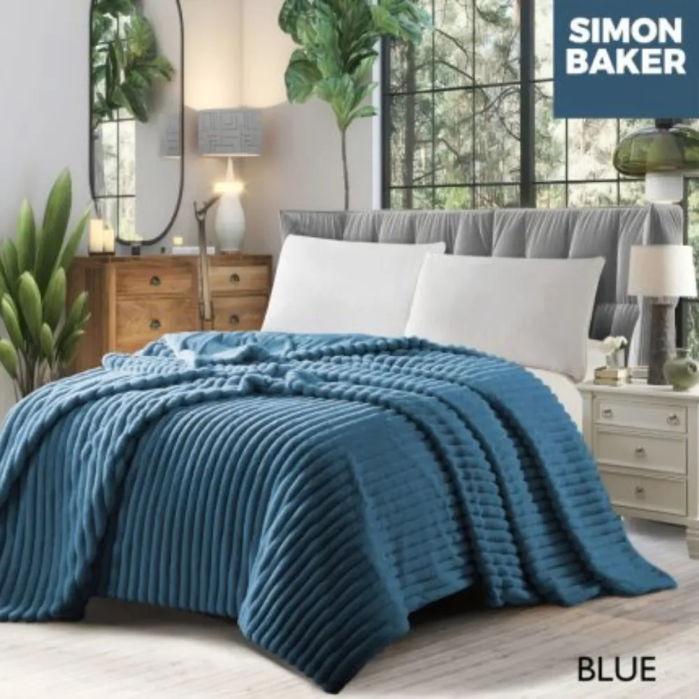 Ribbed Faux Fur Blanket 200x240